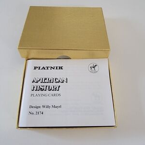 Piatnik American History Playing Cards Vintage In Box 1989